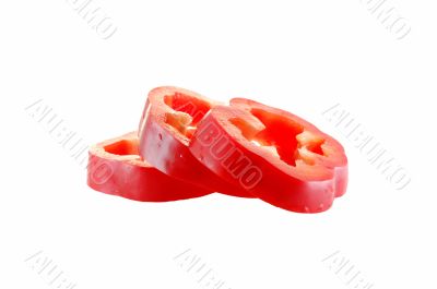 Sliced sweet pepper