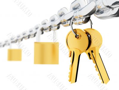 Chain locks and keys