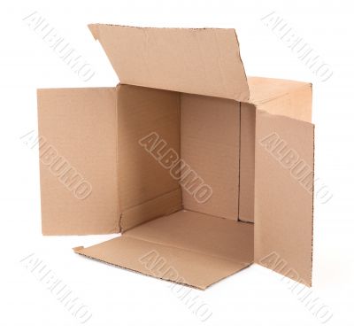 open cardboard box