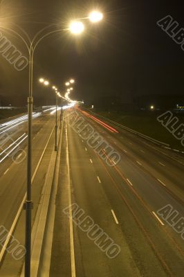 traffic in night
