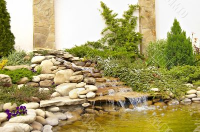 waterfall in park