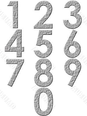 3D Stone Numbers