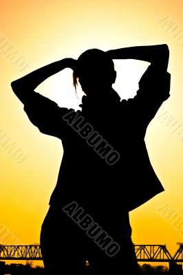 Silhouette of the girl