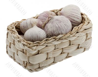 Garlic in little basket