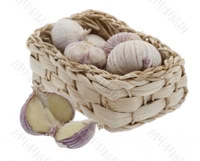 Garlic in little basket