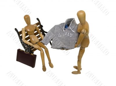 Trading college gear for a briefcase