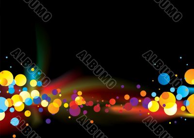 abstract rainbow bubble