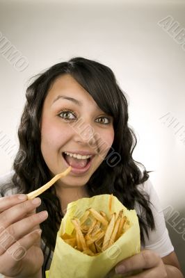 Girl with fries