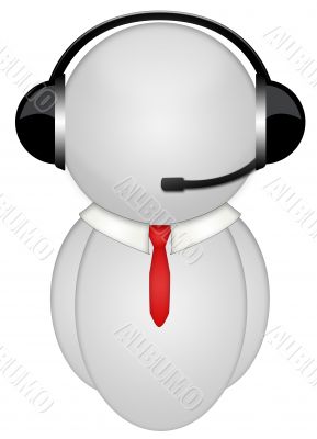 body tie headphone sign