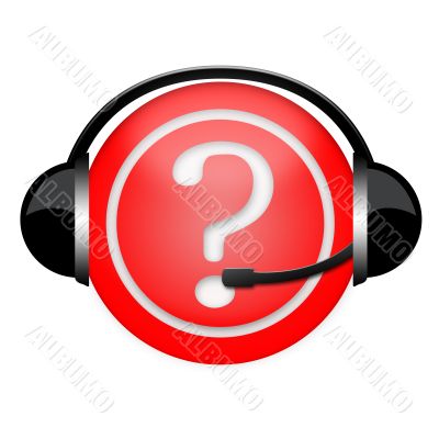 question headphone sign