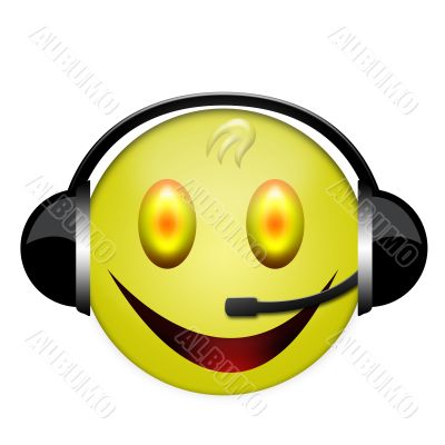 smile headphone sign