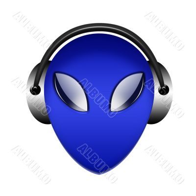 alien headphone sign