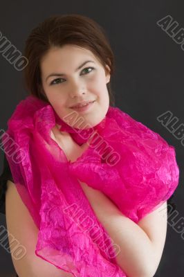 Girl with purple scarf