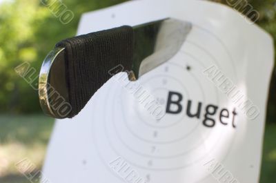 Bullseye and knife