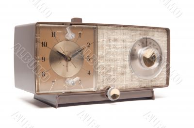 Vintage Clock Radio Isolated