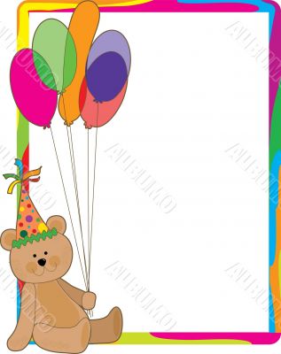 Birthday Bear Border