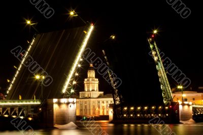 Drawbridge in Saint Petersburg