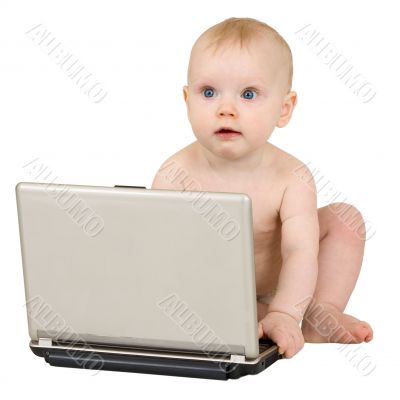 Baby with laptop