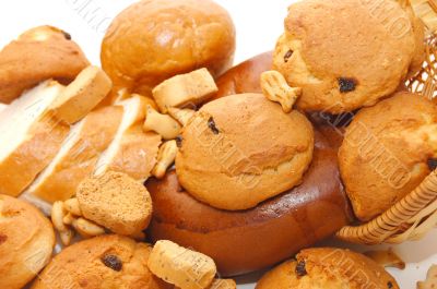 assortment of baked bread