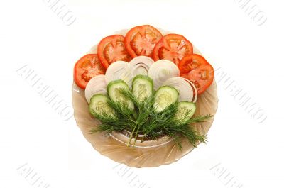 Plate with vegetables