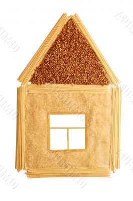 Symbol of the house from  buckwheat and rice