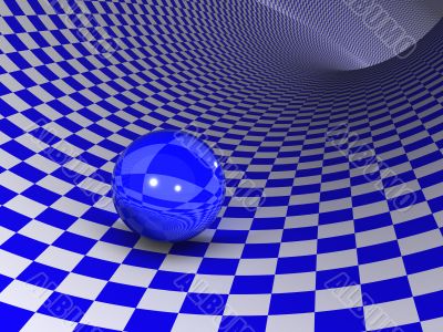 glass ball abstract background. 3d