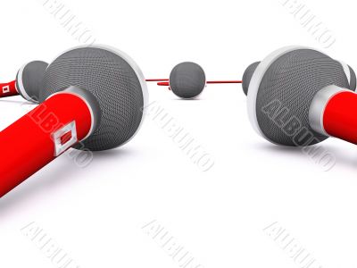 around microphone group. 3D