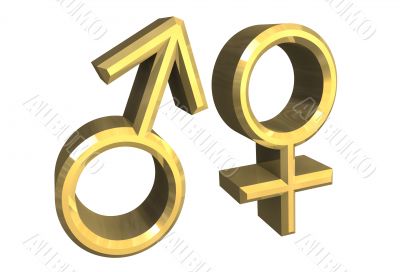 Male and female sex symbols