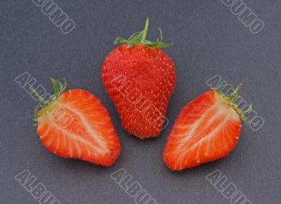 Fresh organic strawberries.