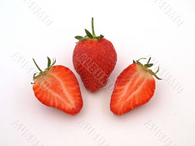 Fresh organic strawberries.