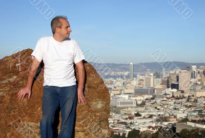 Mature man in San Francisco