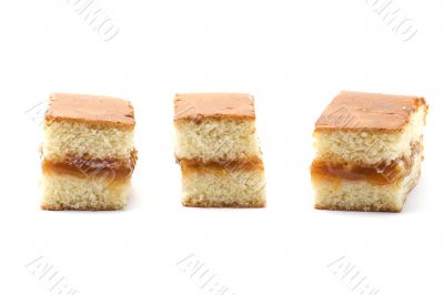 fruit cake on white