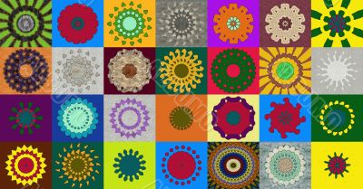 Collection of kaleidoscopic designs