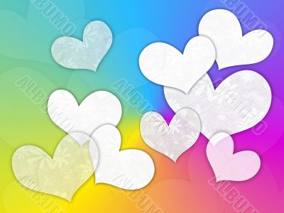 White hearts