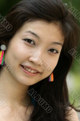 Portrait of a young Asian woman