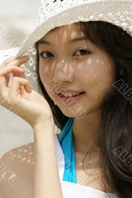 Portrait of a young Asian woman