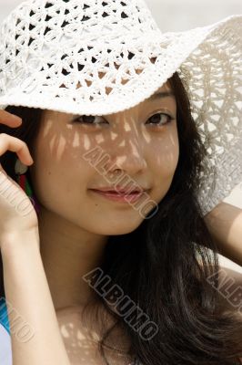 Portrait of a young Asian woman