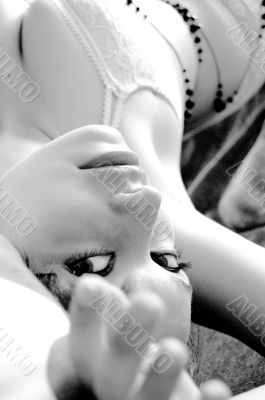 Part of beautiful woman`s body