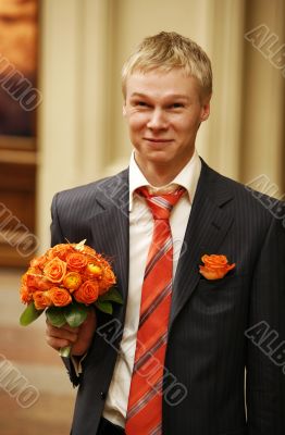 Cheerful groom