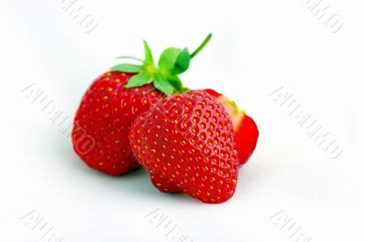 Strawberry on the white background