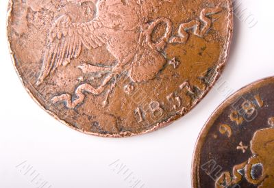 two old russian coins