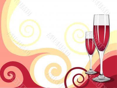 Illustration of glasses of wine