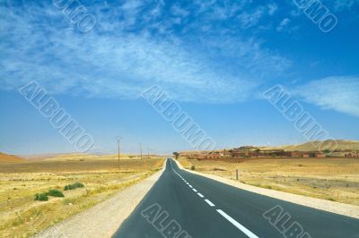 view from a road on Moroccan suburbs