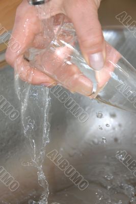 washing glass