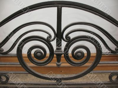Iron fence with pattern