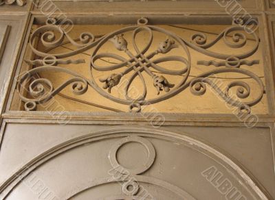 Iron fence with pattern