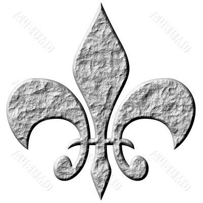 3D Stone Fleur de Lis