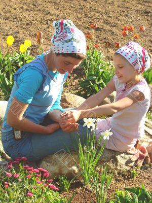 flowers sowing together