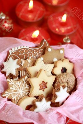 Detail of Christmas cookies