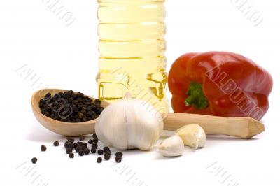 paprika, garlic, black pepper and oil